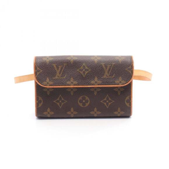 LOUIS VUITTON Brown Monogram Leather Pochette Fanny Pack